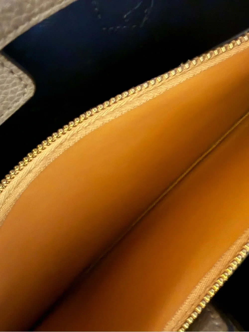 Tory Burch Taupe Pebbled Leather Mini Tote with Gold Hardware
